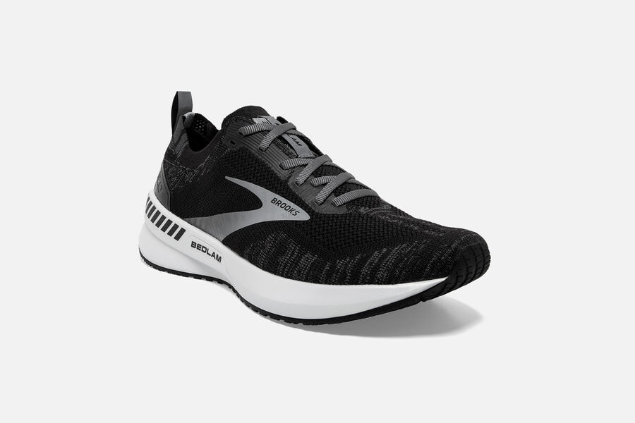 Bedlam 3 Road Brooks Running Shoes NZ Womens - Black/White - FUTZMB-415